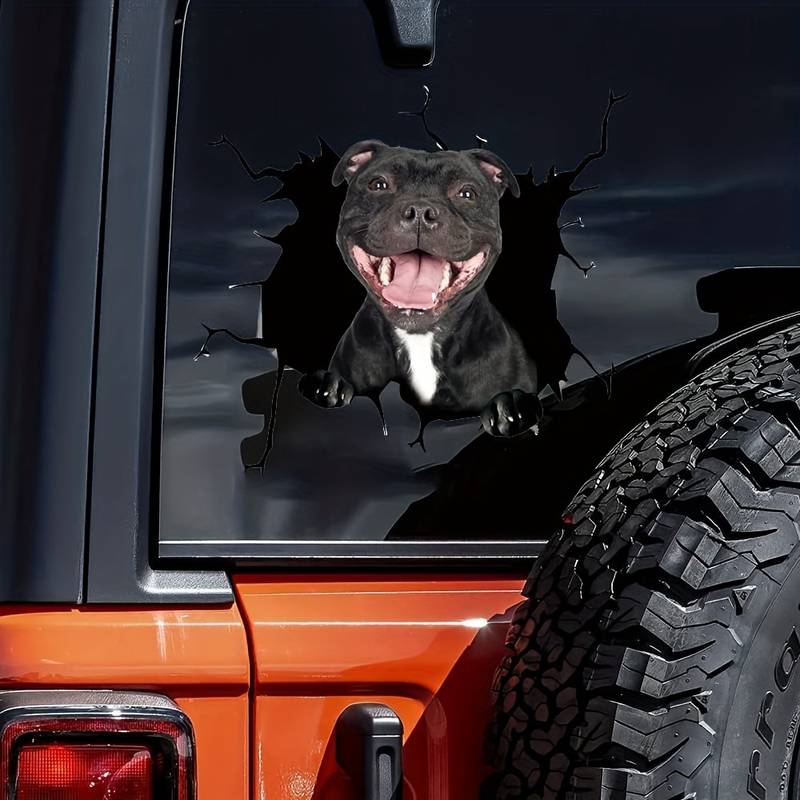 Staffy Breakout Car Sticker