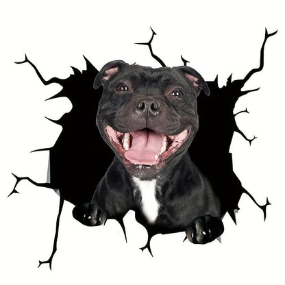 Staffy Breakout Car Sticker