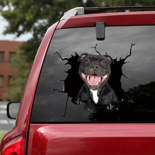 Staffy Breakout Car Sticker